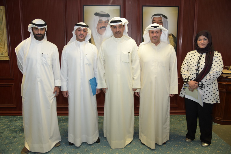 مدير عام الهيئة يستقبل رئيس واعضاء اللجنة المؤقتة لاتحاد كرة الطاولة